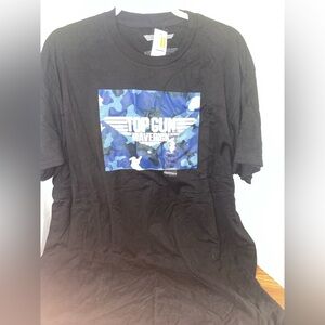 Men's Top Gun Maverick Blue Camo Backdrop Graphic T-shirt Size XL